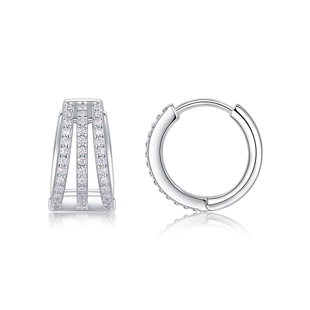 Le Beau Paysage de Mars Boucles d’Oreilles Moissanite en Argent S925