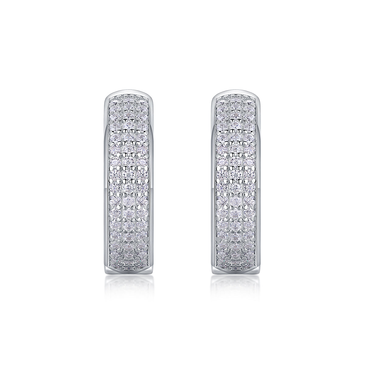 Années Boucles d’Oreilles Moissanite en Argent S925