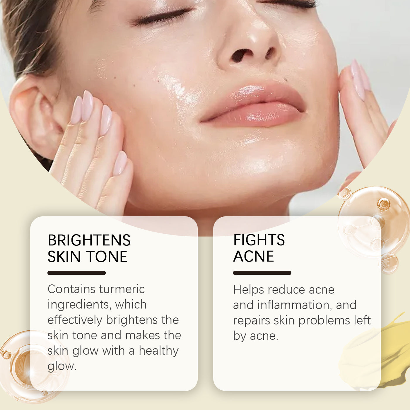 Turmeric Hydrating Skin Daily Gentle Care Moisturizing Facial Cream