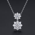 Langage de la Fleur du Soleil Collier Pendentif Moissanite en Argent S925