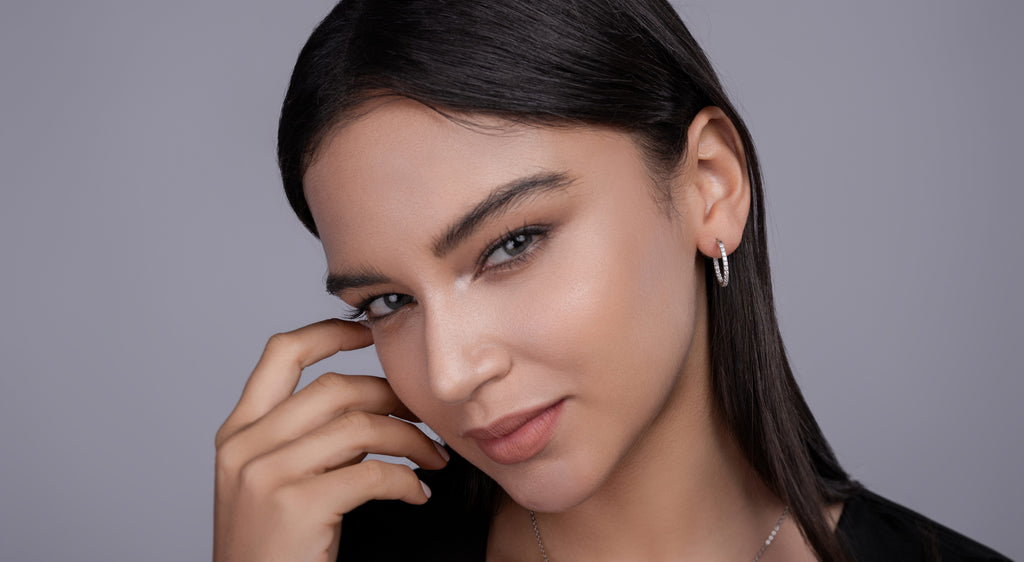 Lumière Flottante Boucles d’Oreilles Moissanite en Argent S925