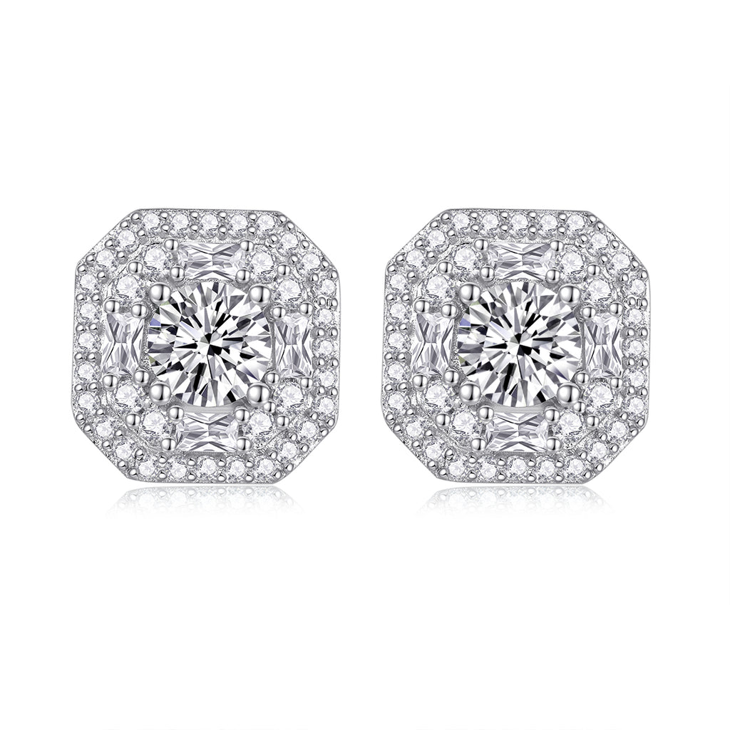 Après-midi d’Hiver Boucles d’Oreilles Moissanite 0,5 Carat en Argent S925