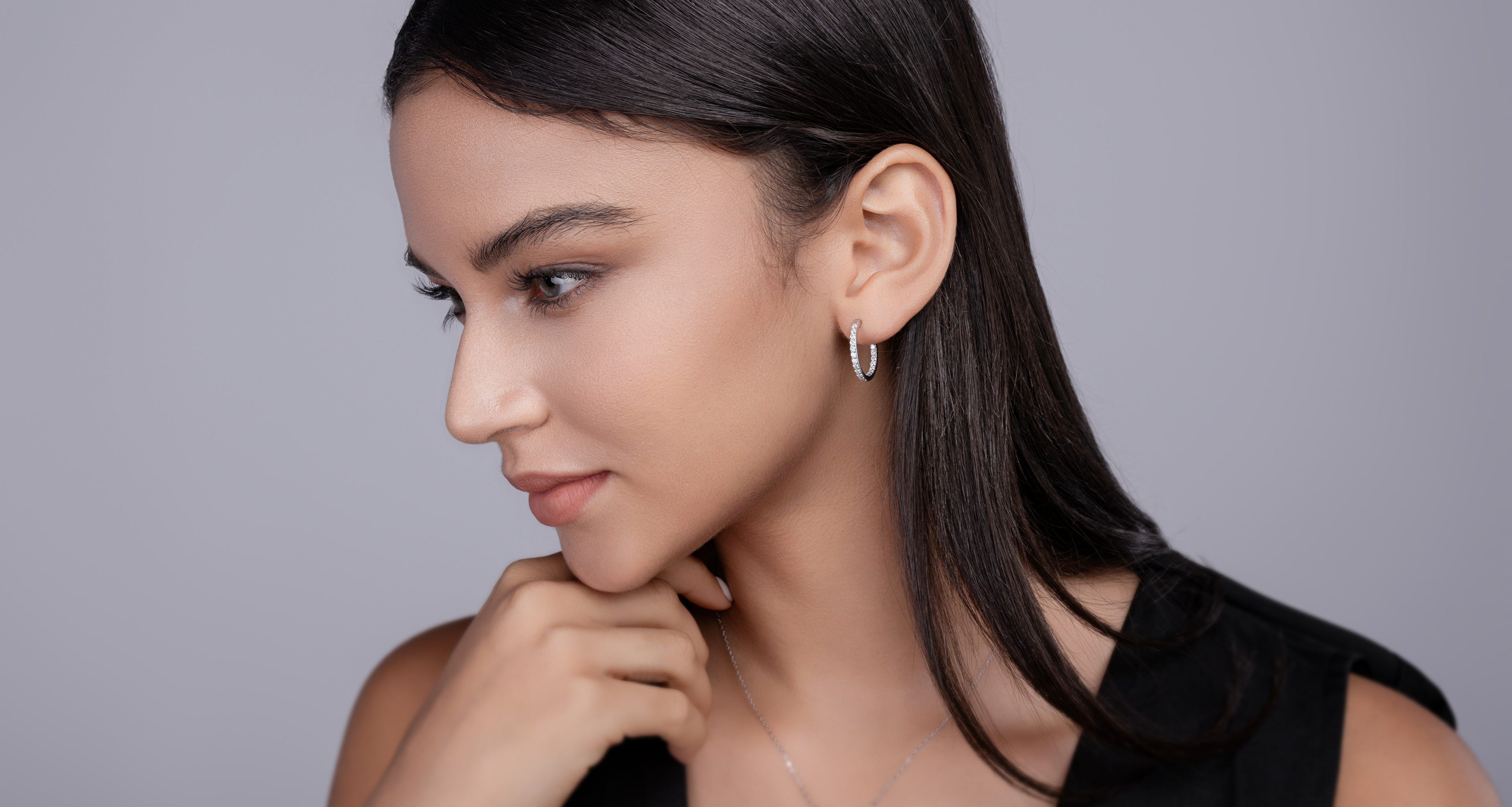 Lumière Flottante Boucles d’Oreilles Moissanite en Argent S925