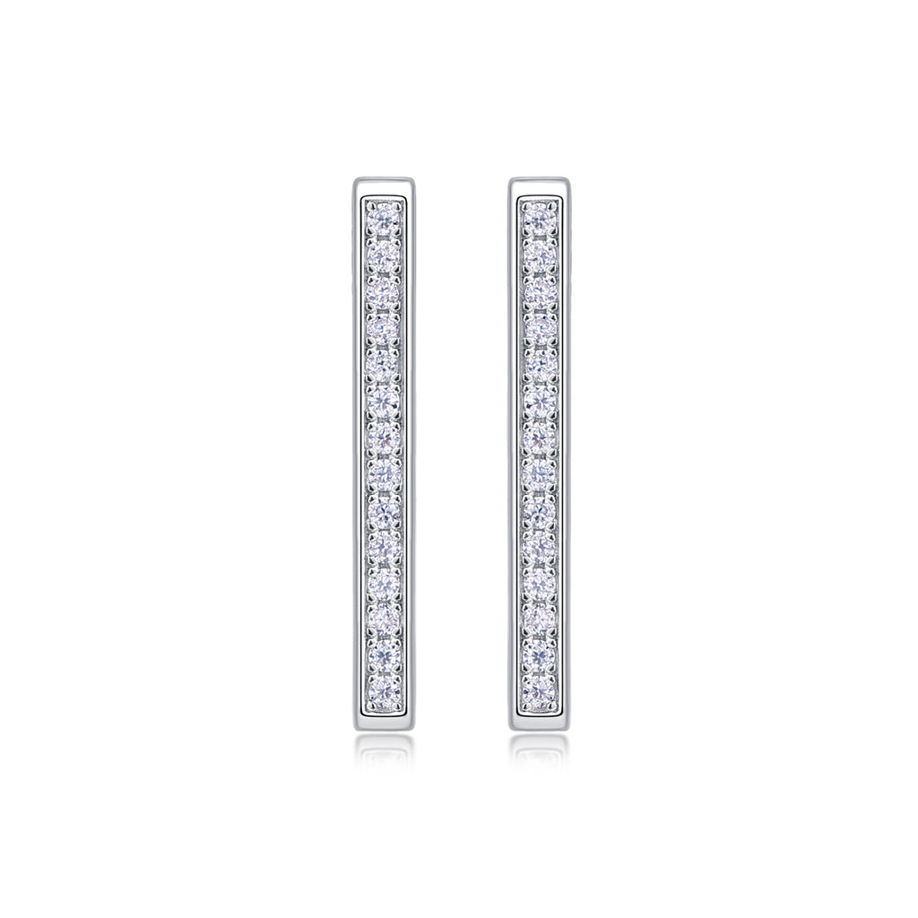 Courage Boucles d’Oreilles Moissanite en Argent S925