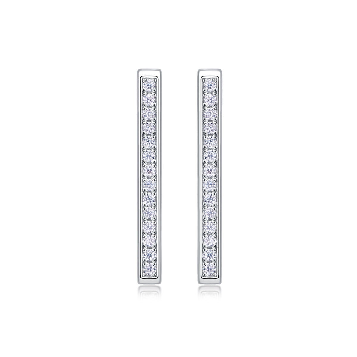 Courage Boucles d’Oreilles Moissanite en Argent S925