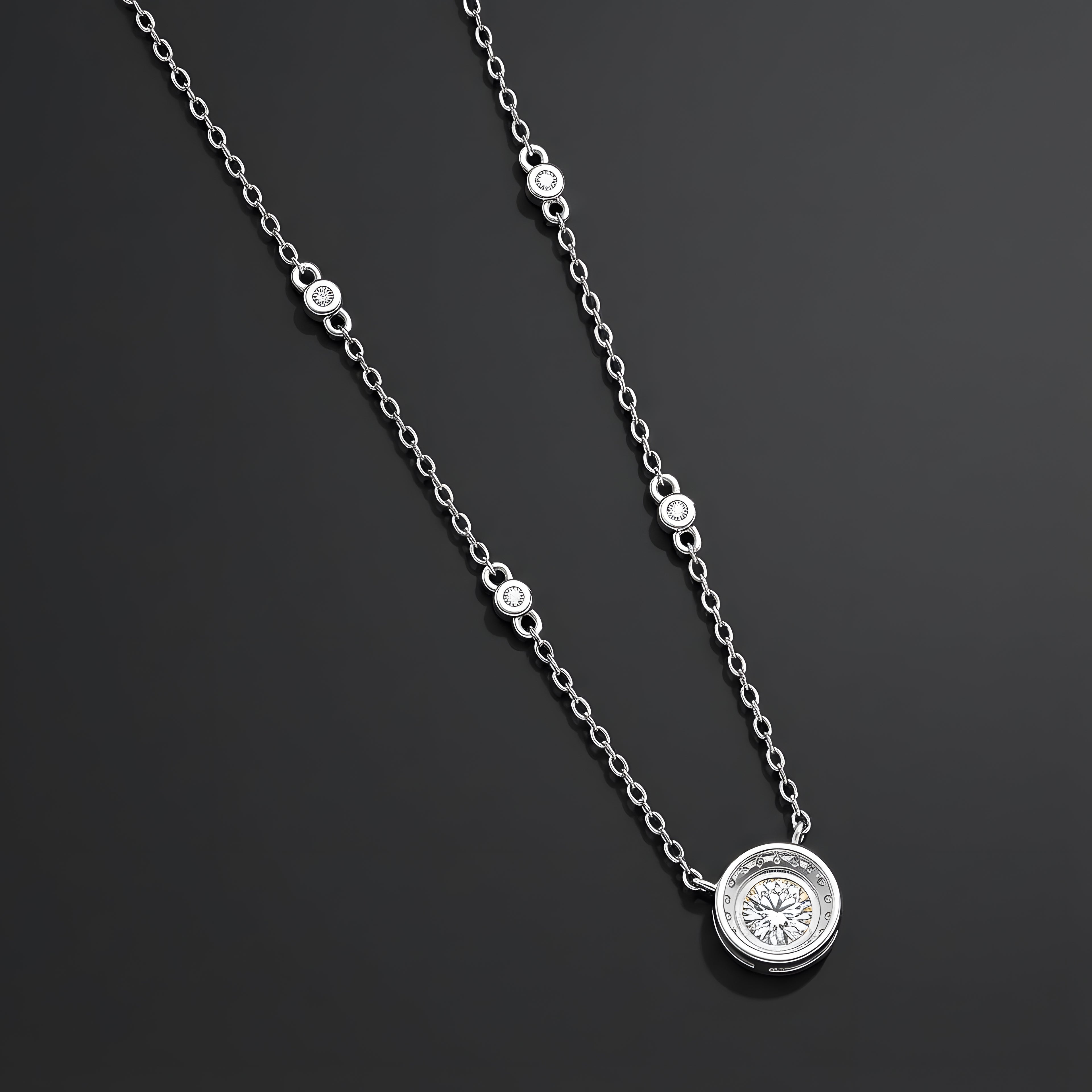 Scintillement des Étoiles Collier Pendentif Moissanite en Argent S925