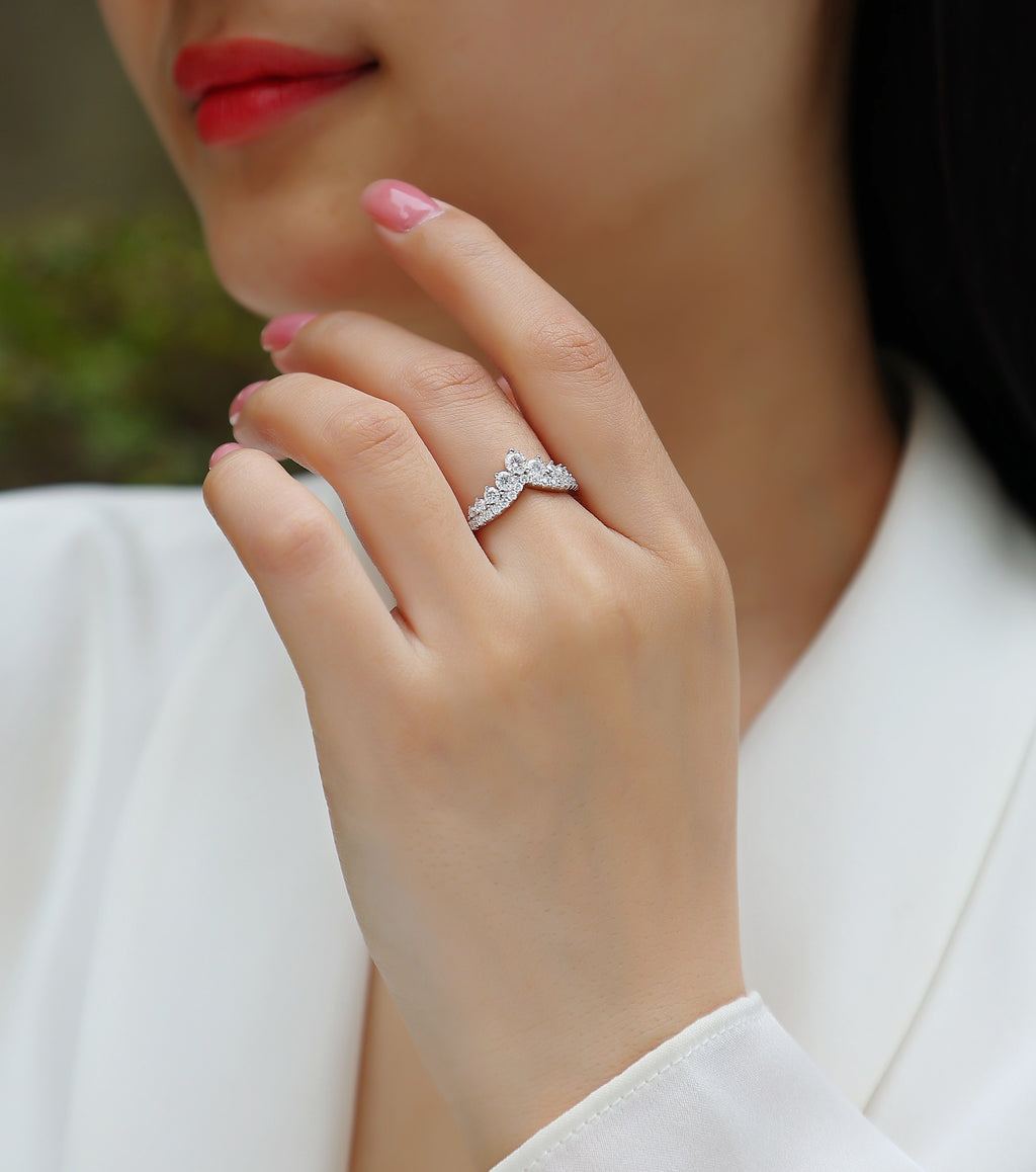 Victoire Bague Moissanite en Argent S925