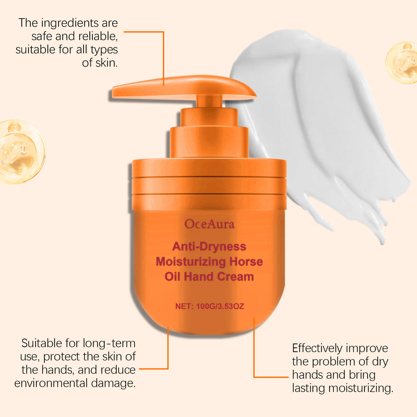 Mild Moisturizing And Nourishing Dry Hand Skin Hydrating Daily Apply Neck Cream