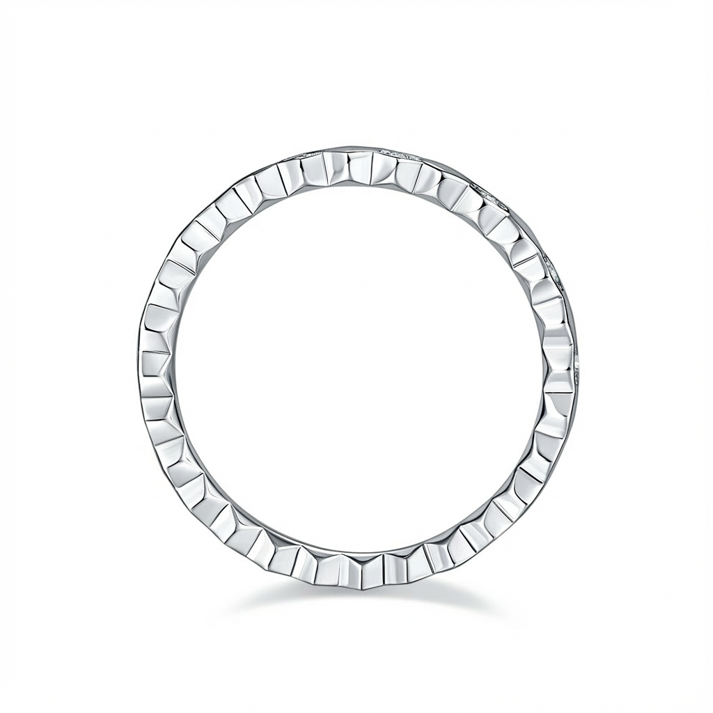 Danse de l’Abeille entre Lumière et Ombre Bague Moissanite en Argent S925