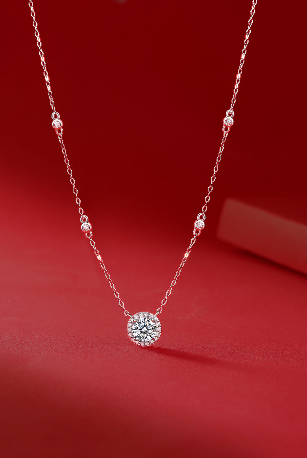Scintillement des Étoiles Collier Pendentif Moissanite en Argent S925