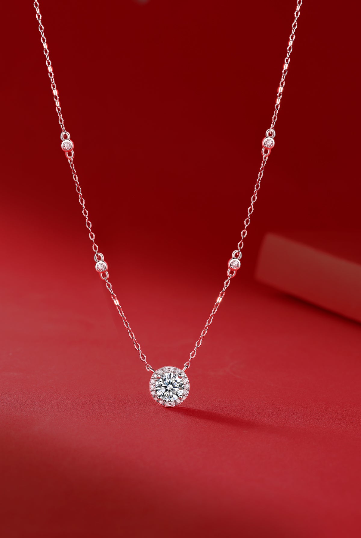 Scintillement des Étoiles Collier Pendentif Moissanite en Argent S925