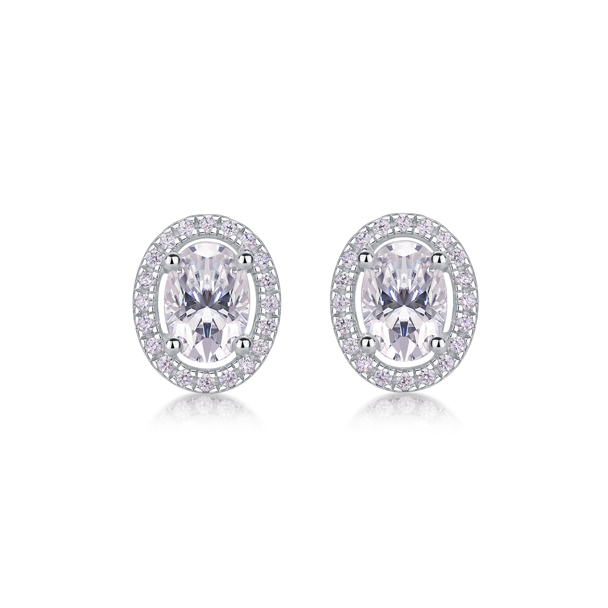 Royaume Nocturne Fantôme Boucles d’Oreilles Moissanite en Argent S925