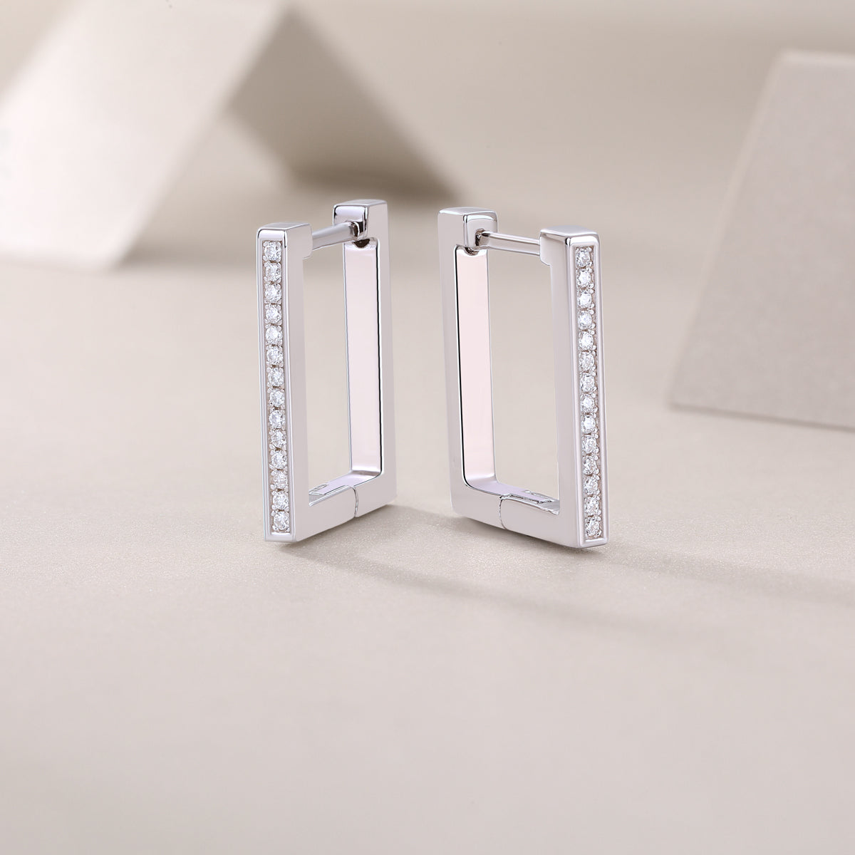 Courage Boucles d’Oreilles Moissanite en Argent S925