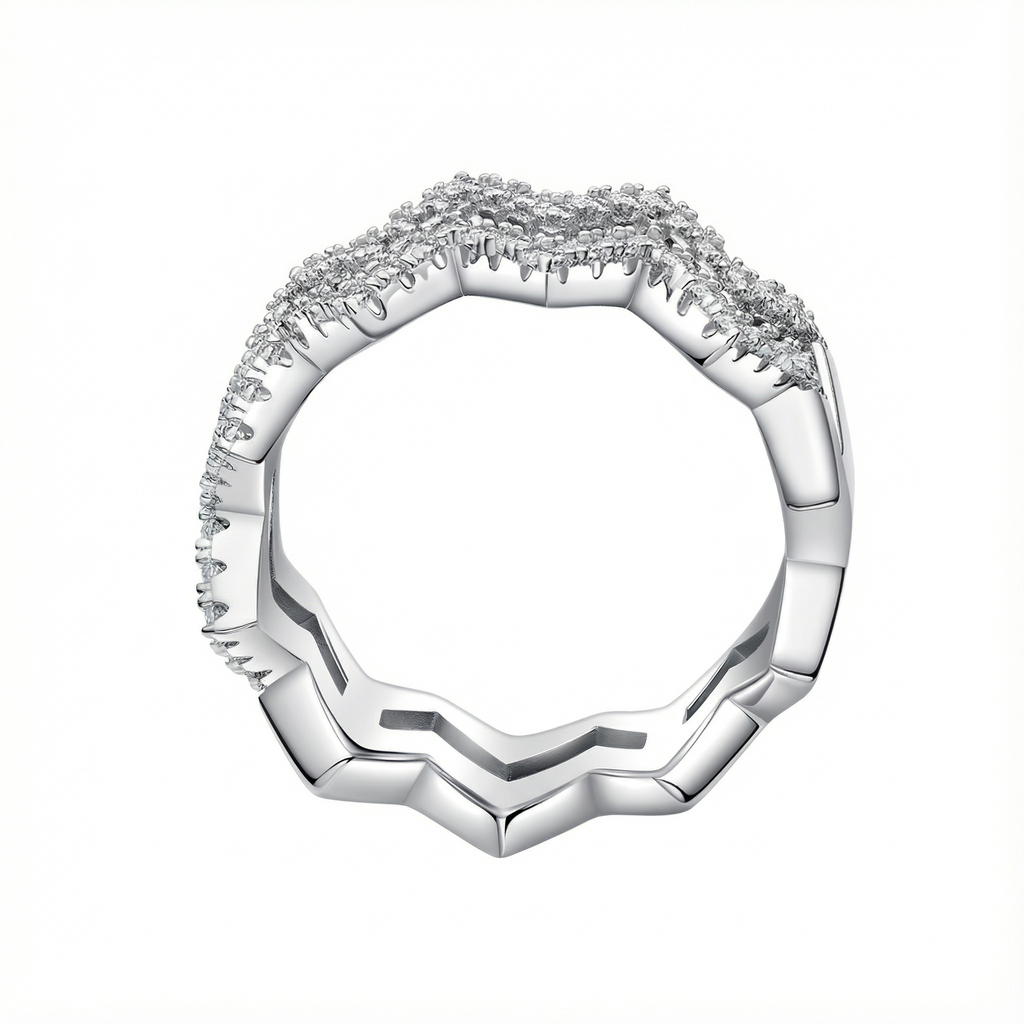 Éclat de Diamant Bague Moissanite en Argent S925