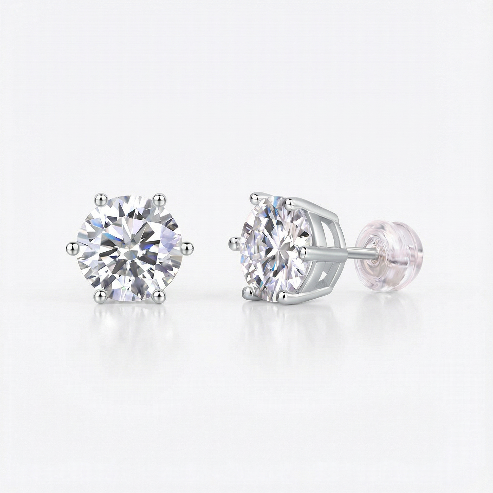 Moments Paisibles Boucles d’Oreilles Moissanite en Argent S925