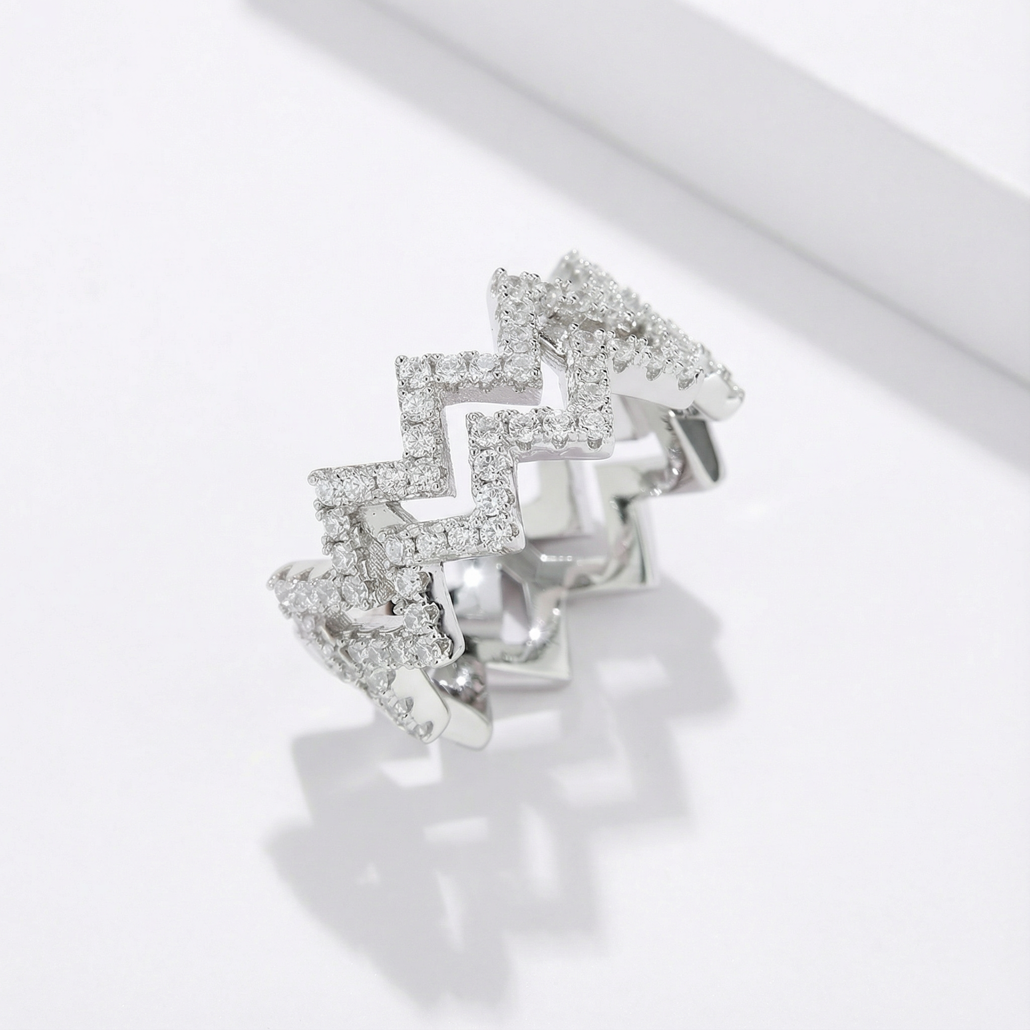 Éclat de Diamant Bague Moissanite en Argent S925