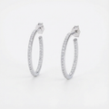 Ruban Boucles d’Oreilles Moissanite en Argent S925