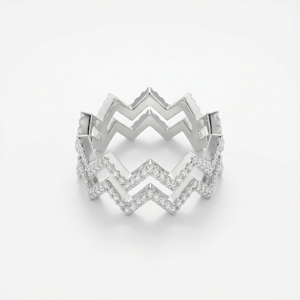 Éclat de Diamant Bague Moissanite en Argent S925