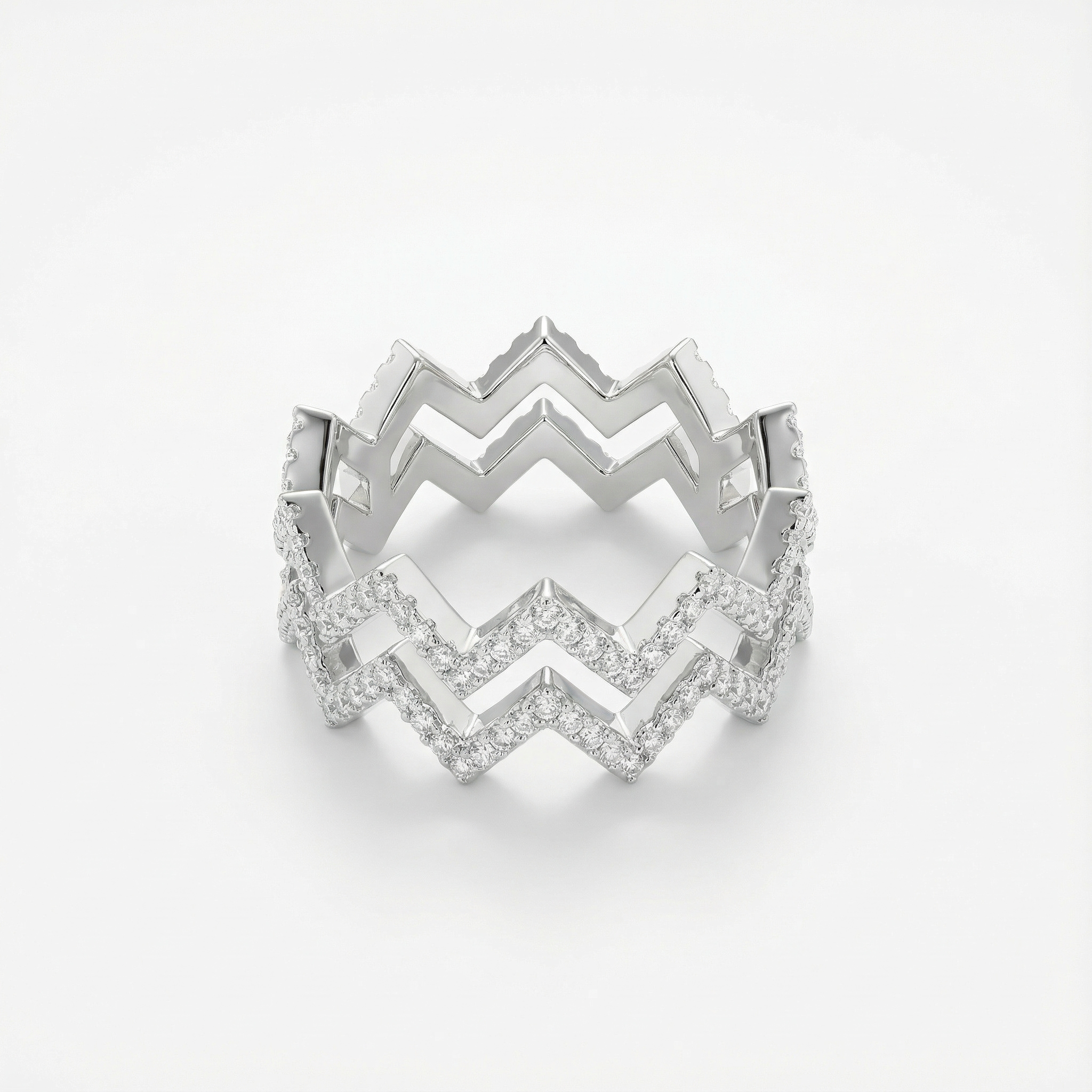 Éclat de Diamant Bague Moissanite en Argent S925