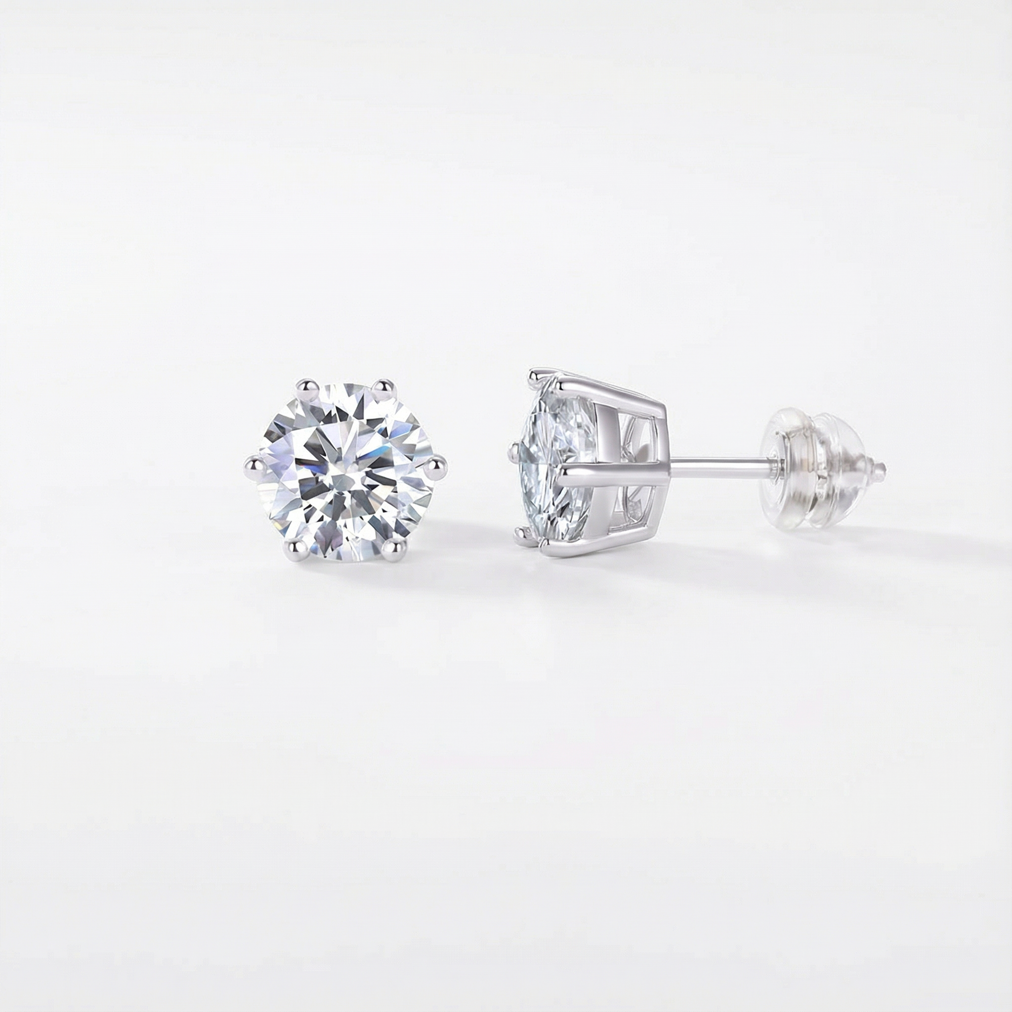 Moments Paisibles Boucles d’Oreilles Moissanite en Argent S925