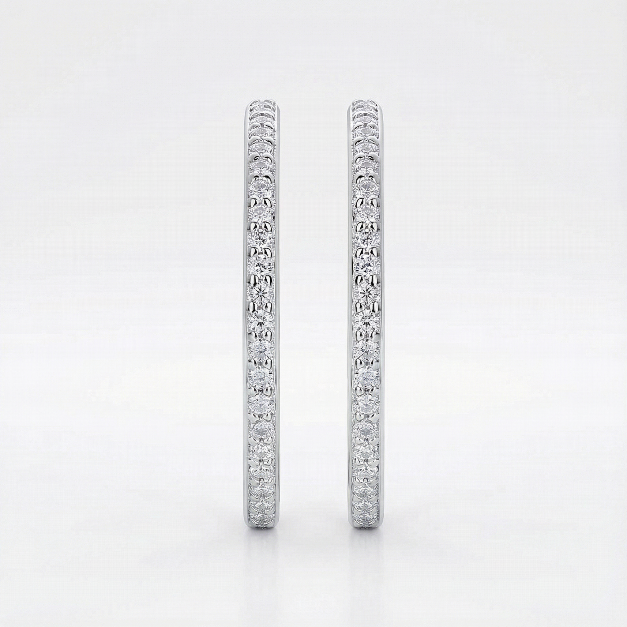 Ruban Boucles d’Oreilles Moissanite en Argent S925