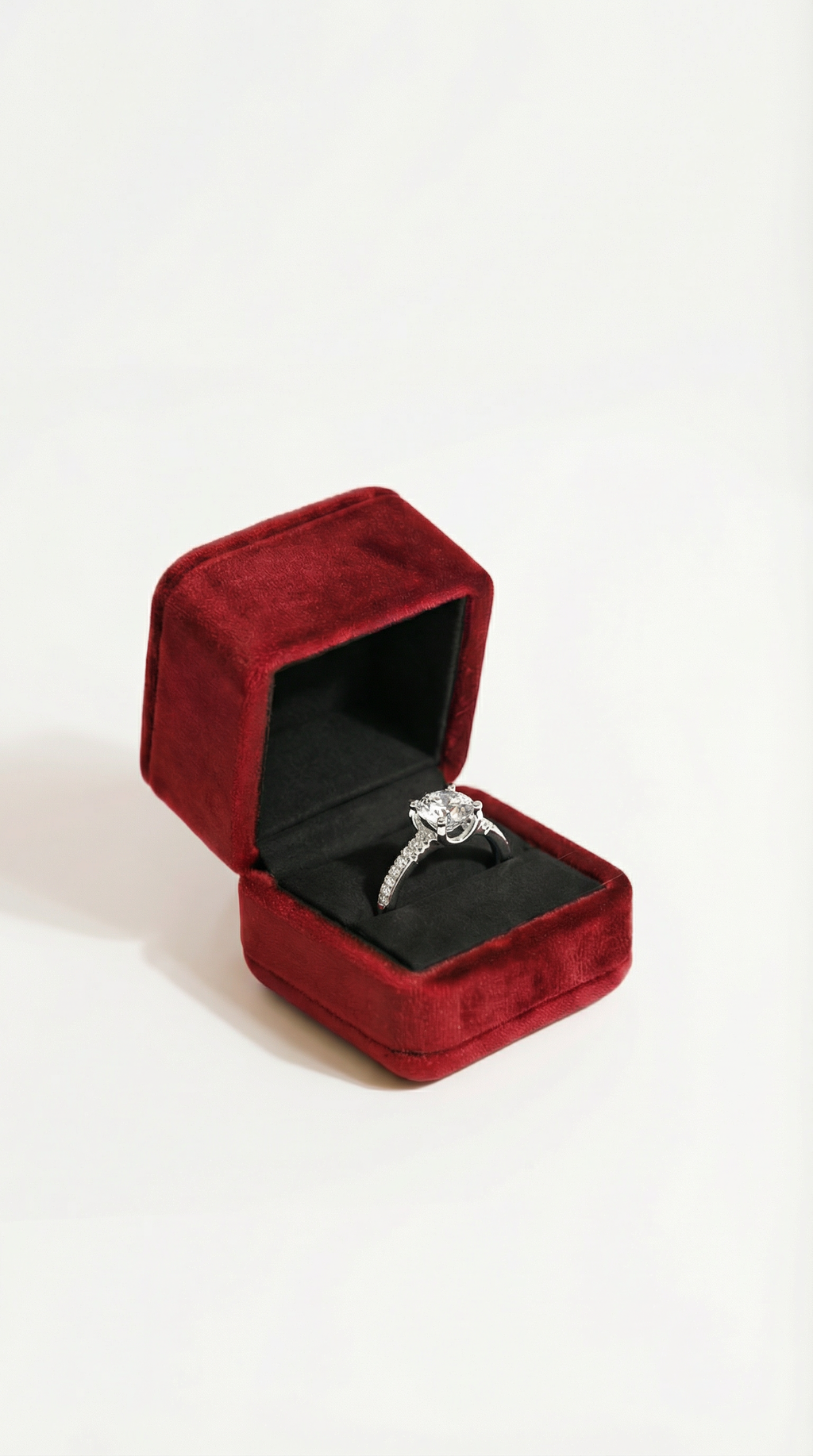 Bouclier de Lumière Bague Moissanite en Argent S925, 1 Carat