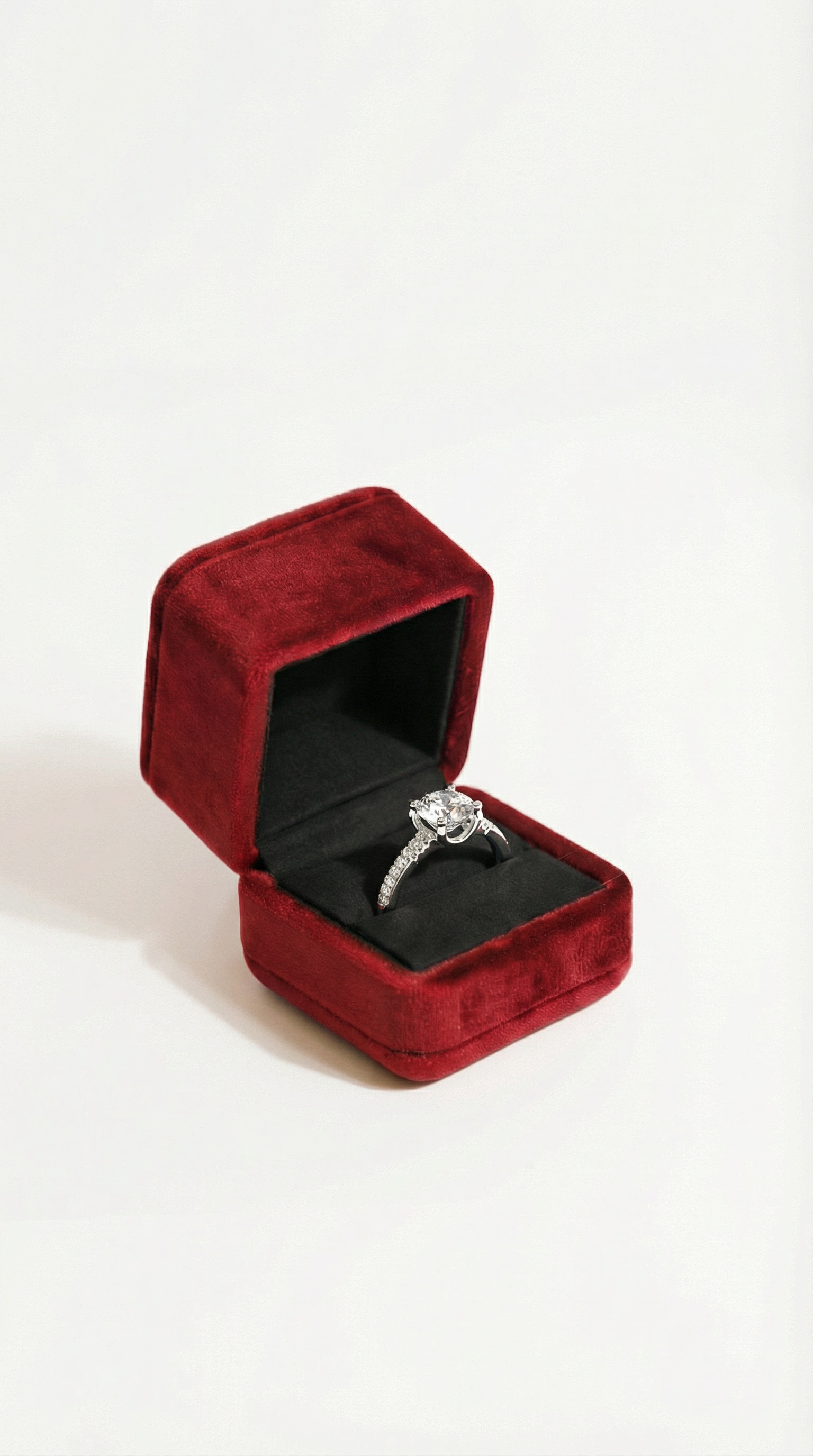 Bouclier de Lumière Bague Moissanite en Argent S925, 1 Carat