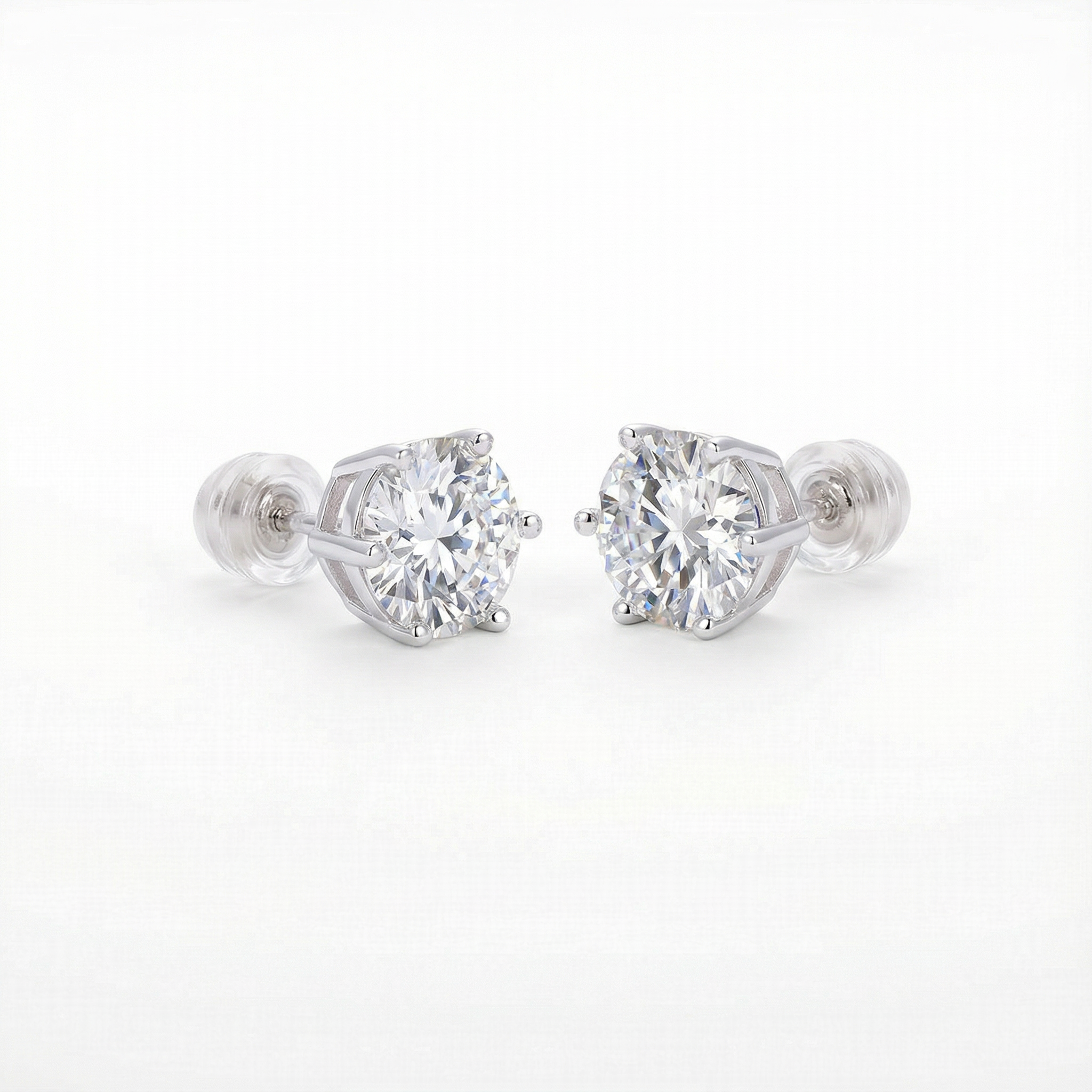 Moments Paisibles Boucles d’Oreilles Moissanite en Argent S925