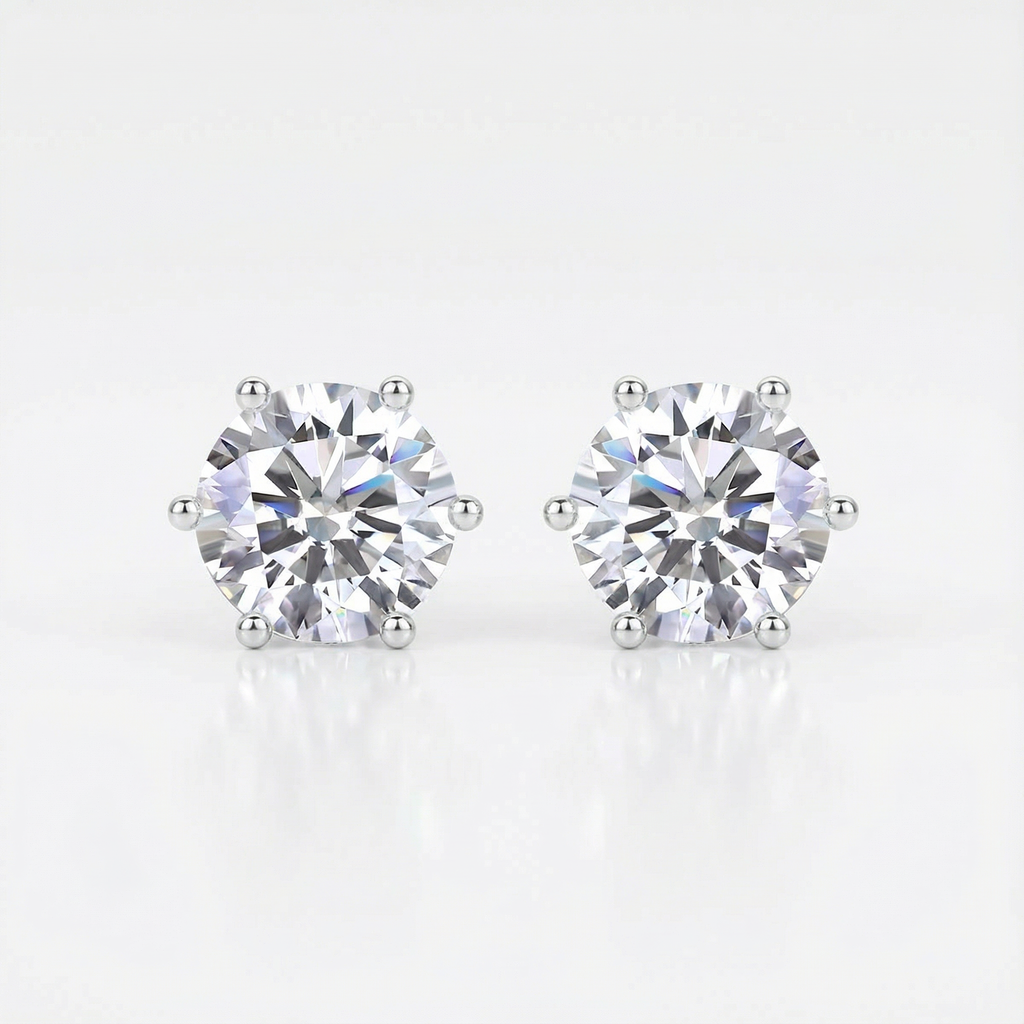 Moments Paisibles Boucles d’Oreilles Moissanite en Argent S925