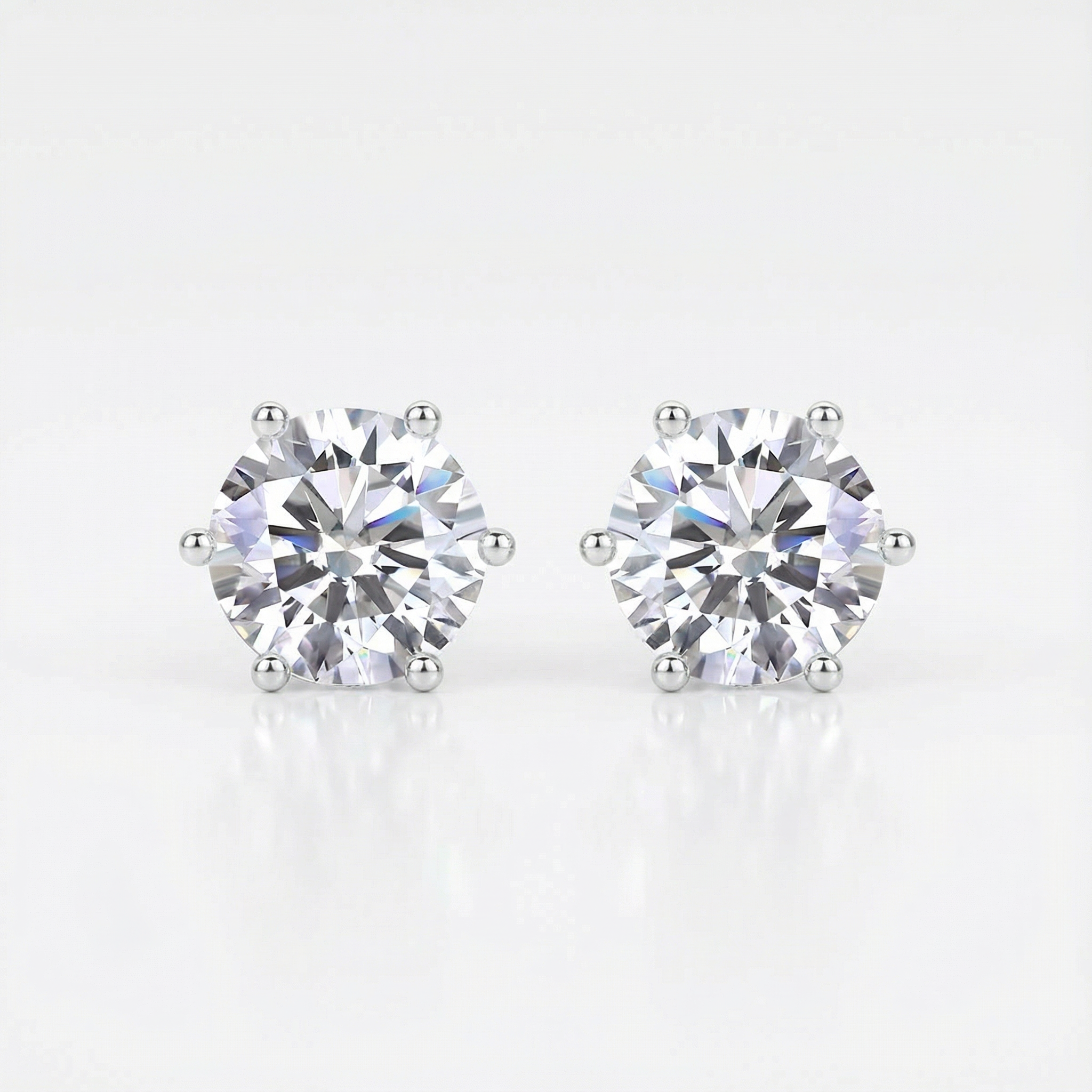Moments Paisibles Boucles d’Oreilles Moissanite en Argent S925