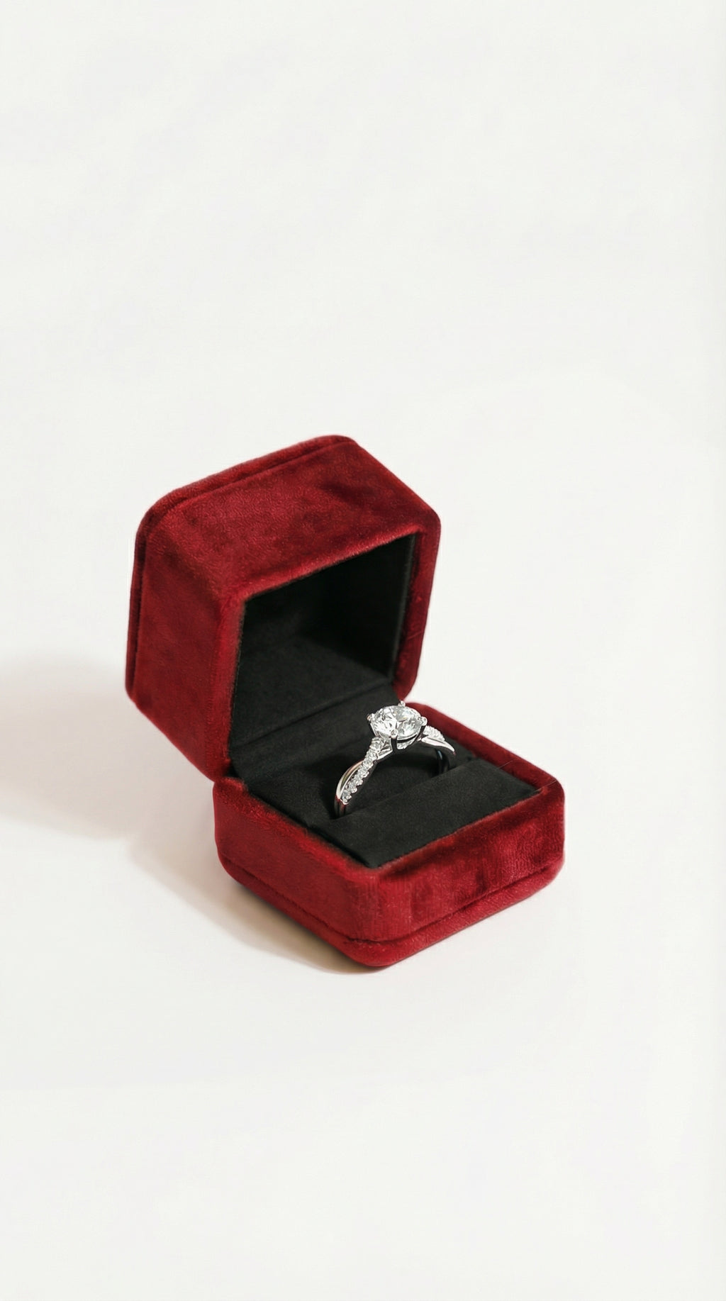 Dans l’Attente de Ton Retour Bague Moissanite en Argent S925, 1 Carat