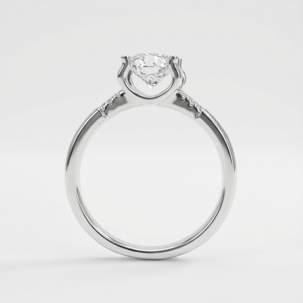 Bouclier de Lumière Bague Moissanite en Argent S925, 1 Carat