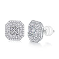 Après-midi d’Hiver Boucles d’Oreilles Moissanite 0,5 Carat en Argent S925