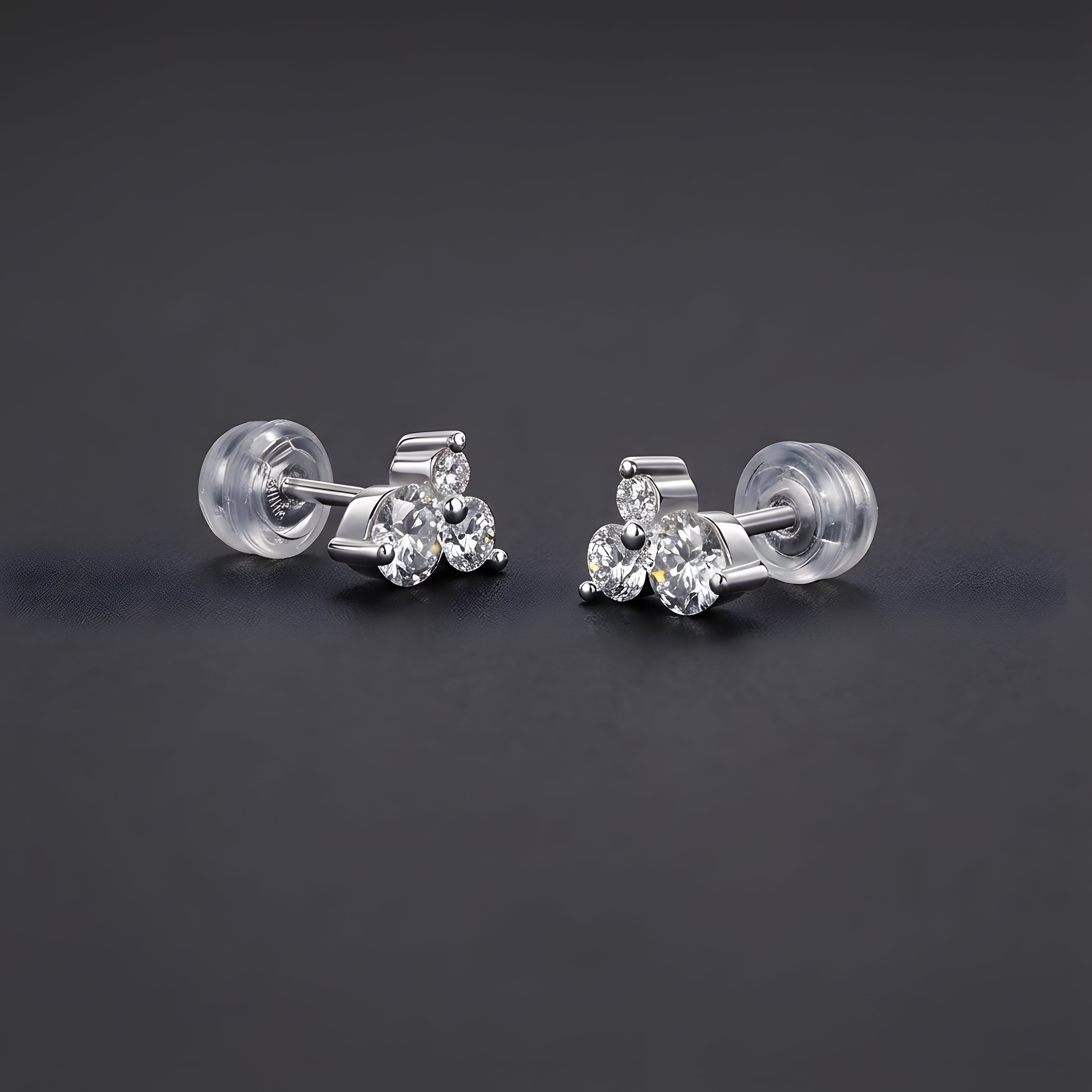 Vague Boucles d’Oreilles Moissanite en Argent S925