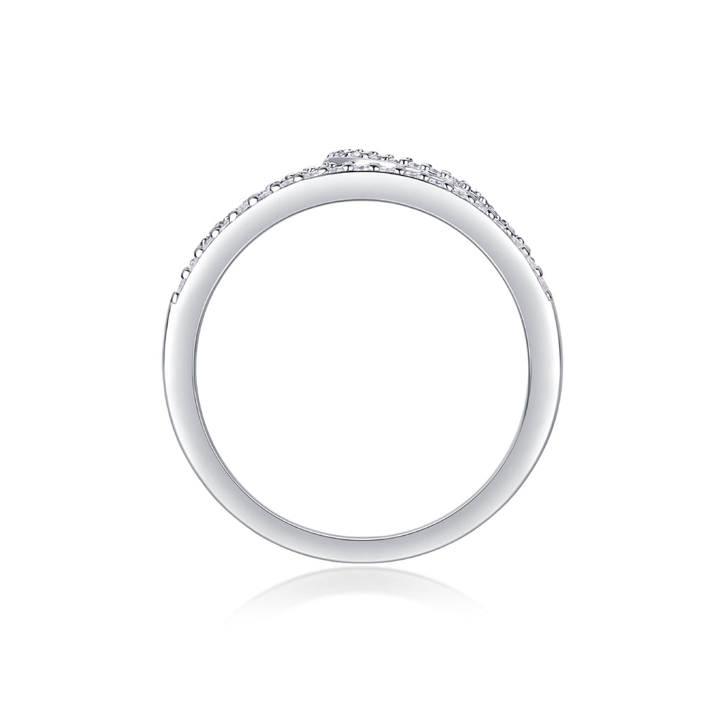 Une Romance Estivale Animée Bague Moissanite en Argent S925