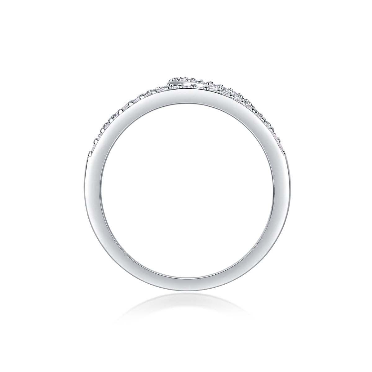 Une Romance Estivale Animée Bague Moissanite en Argent S925