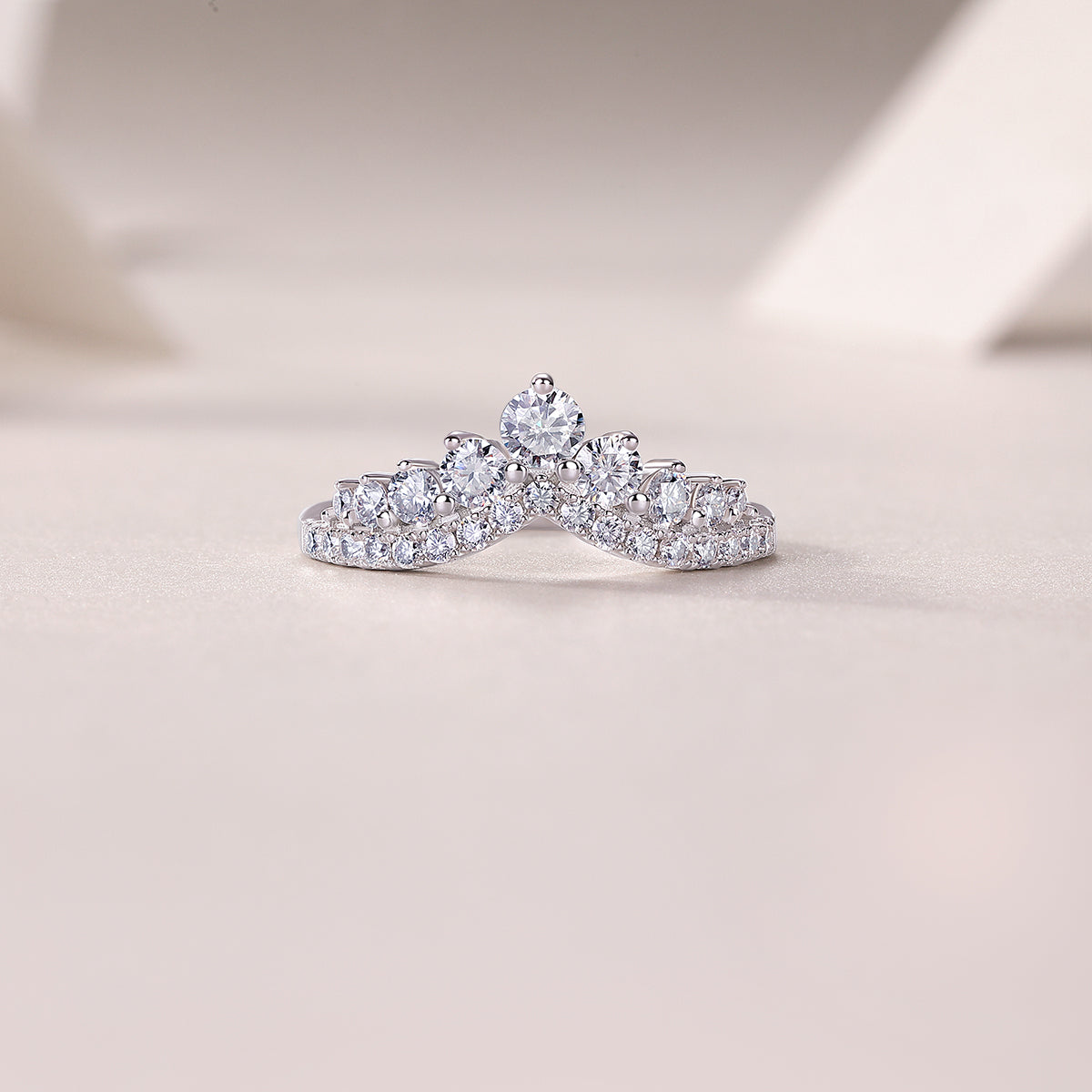 Victoire Bague Moissanite en Argent S925
