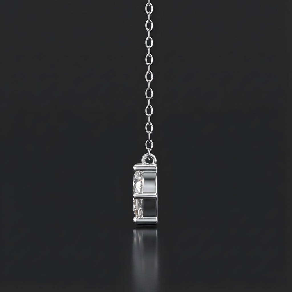 L’Amour au Présent Collier Pendentif Moissanite en Argent S925