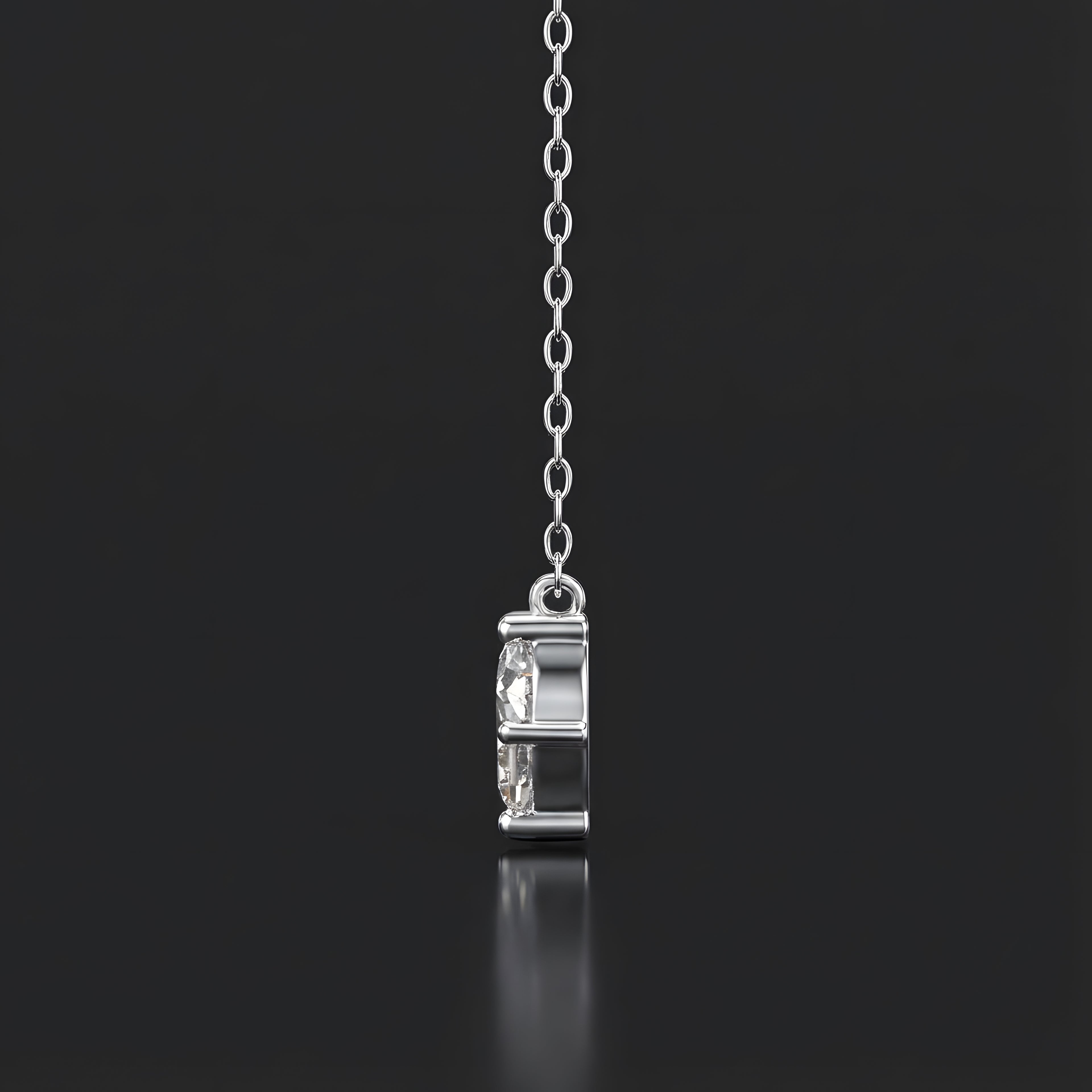 L’Amour au Présent Collier Pendentif Moissanite en Argent S925