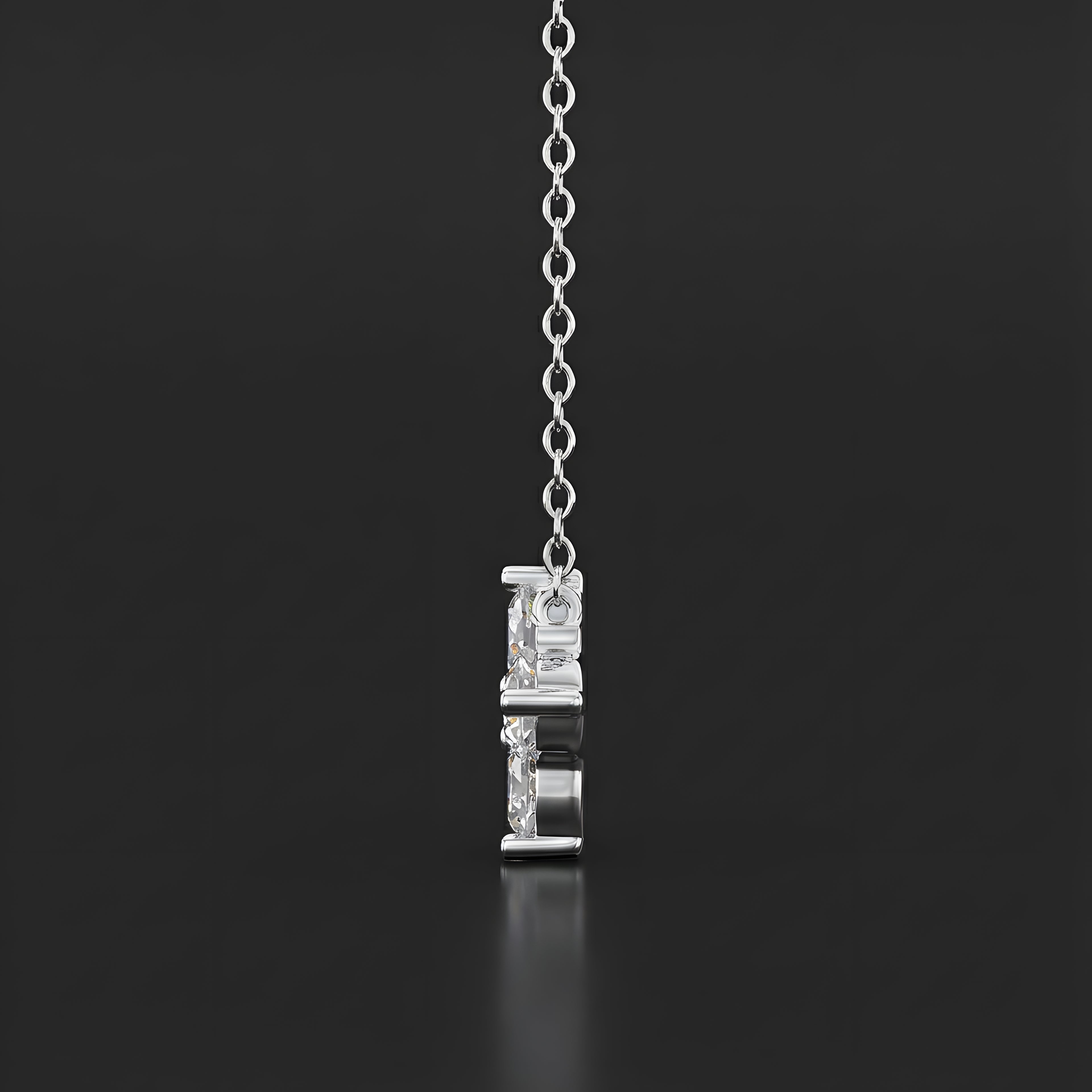 Trèfle à Quatre Feuilles Chanceux Collier Pendentif Bijoux Moissanite en Argent S925 Plaqué Platine