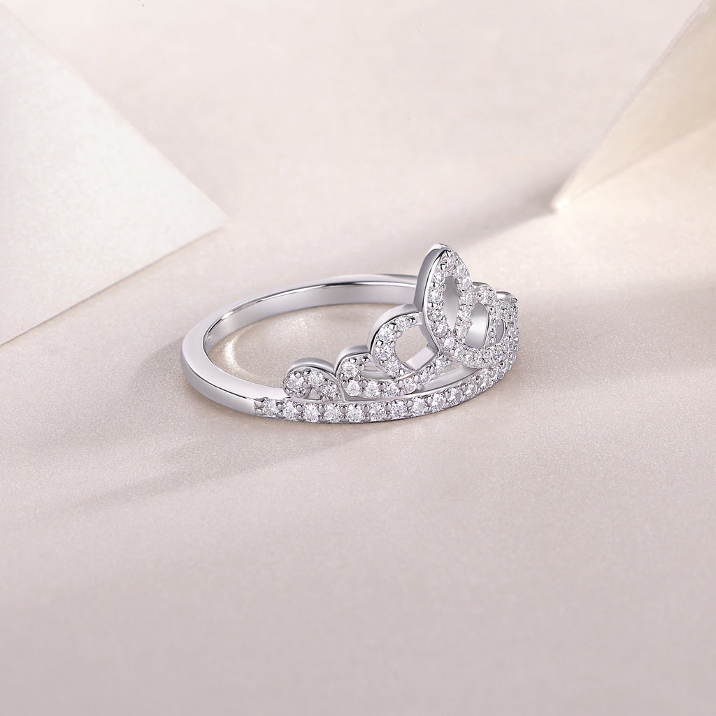 Une Romance Estivale Animée Bague Moissanite en Argent S925