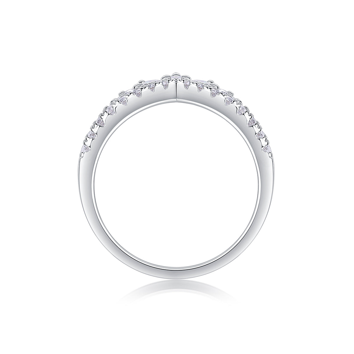 Victoire Bague Moissanite en Argent S925