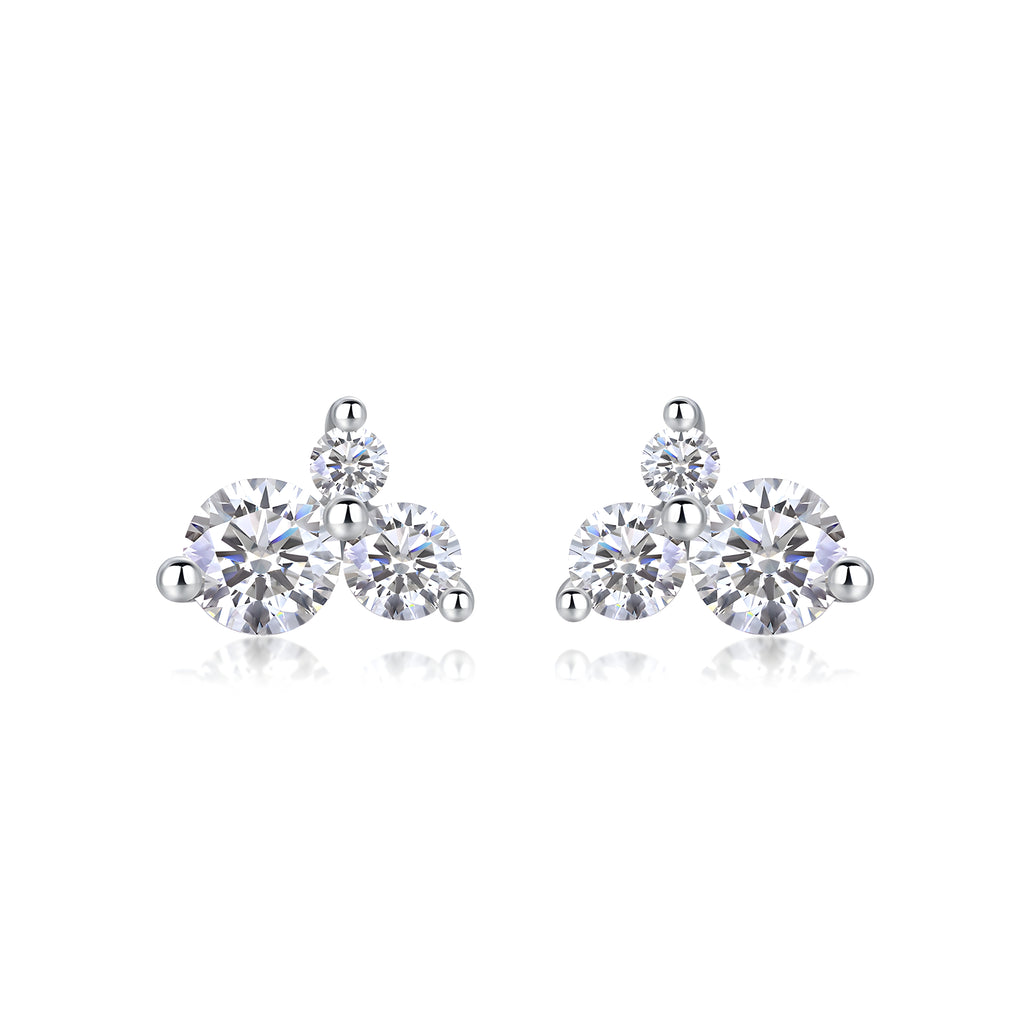 Vague Boucles d’Oreilles Moissanite en Argent S925