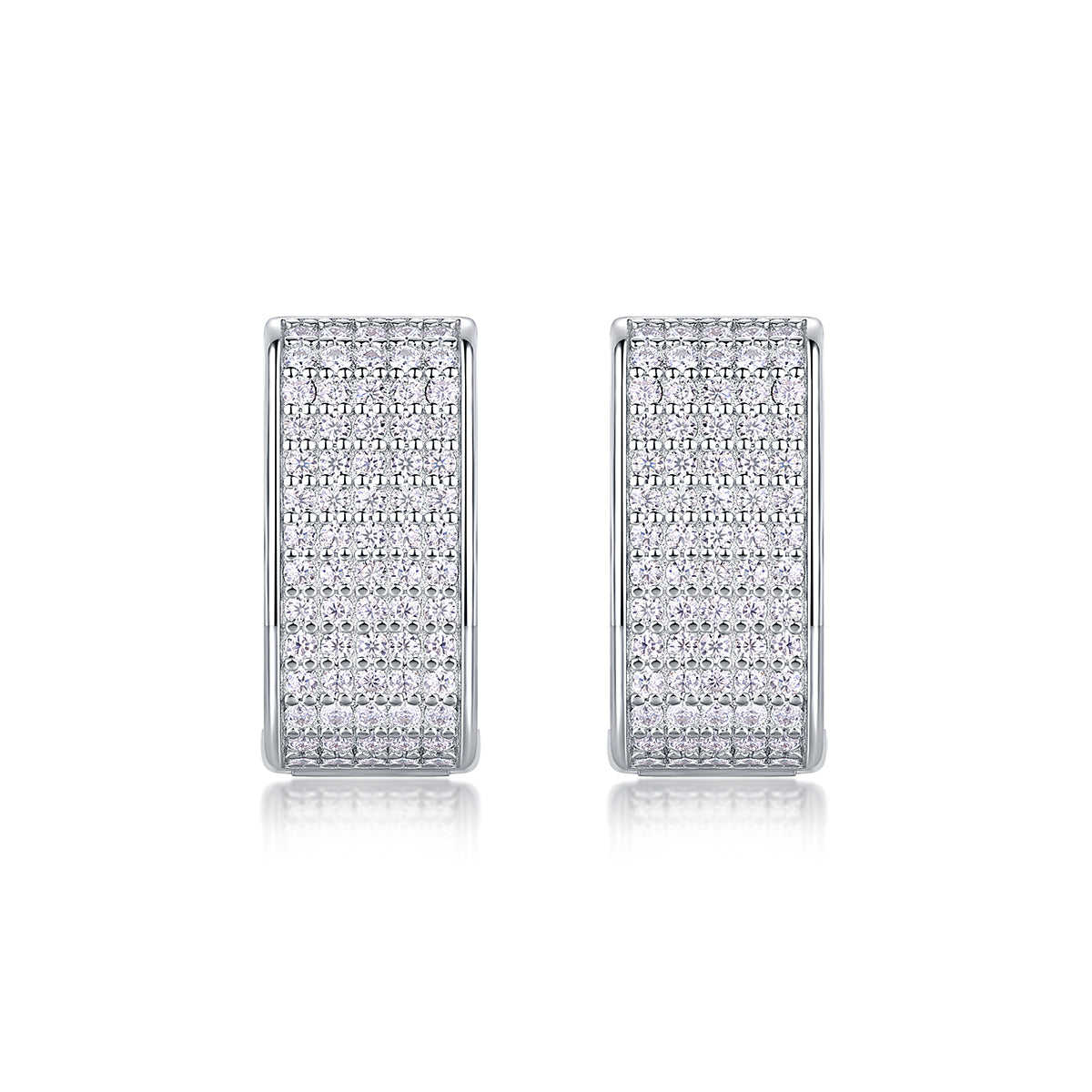 Lumière des Étoiles Boucles d’Oreilles Moissanite en Argent S925
