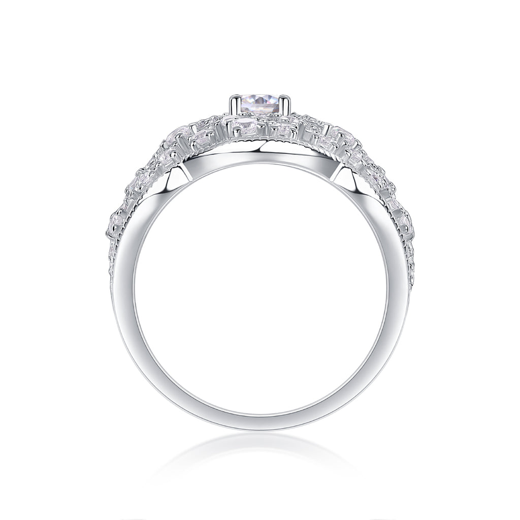 Valse au Clair de Lune Bague Moissanite en Argent S925