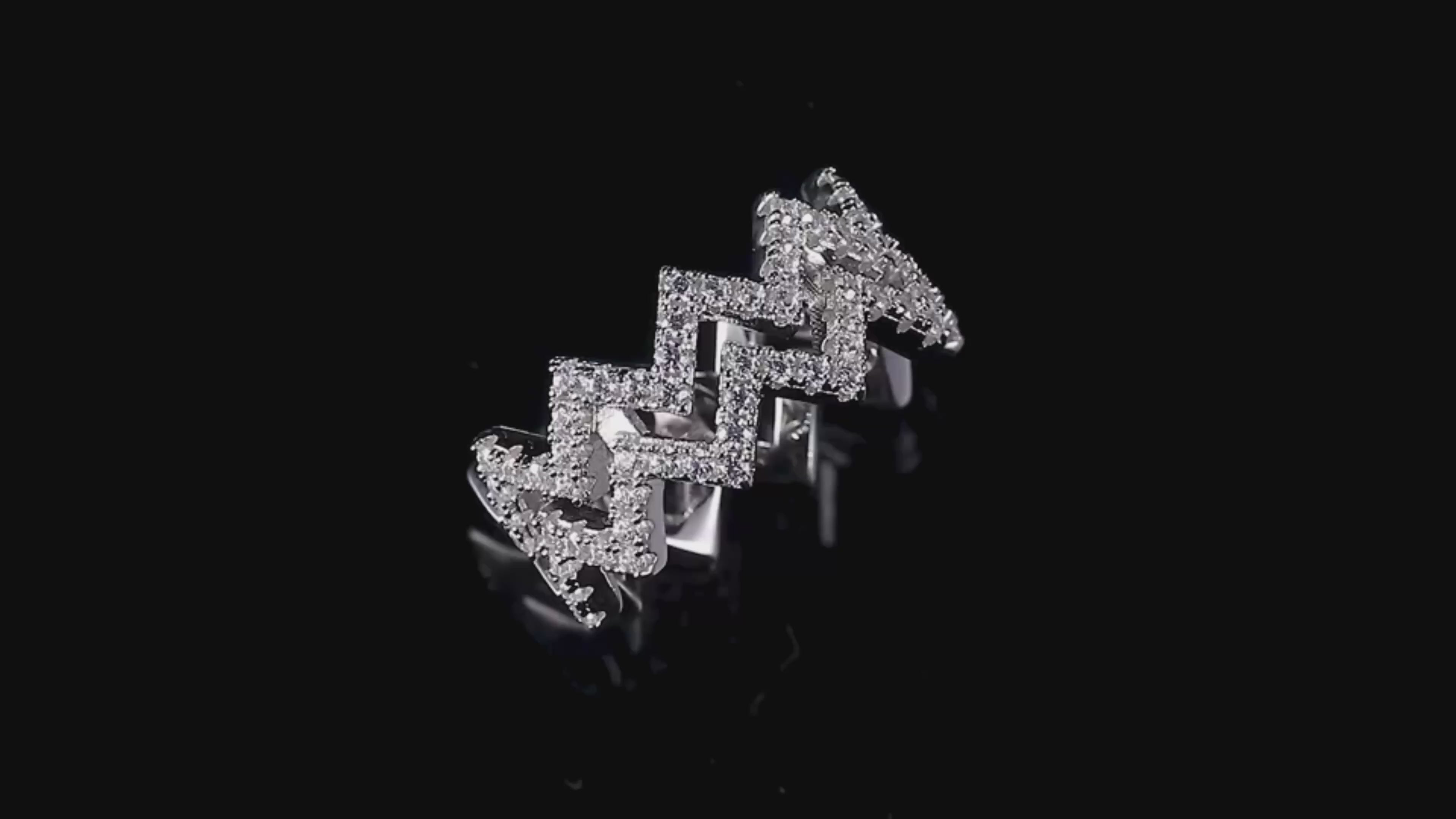 Éclat de Diamant Bague Moissanite en Argent S925