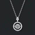 Toucher Collier Pendentif Moissanite en Argent S925, 1 Carat